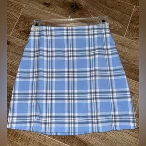 Blue Plaid Women's Skirt